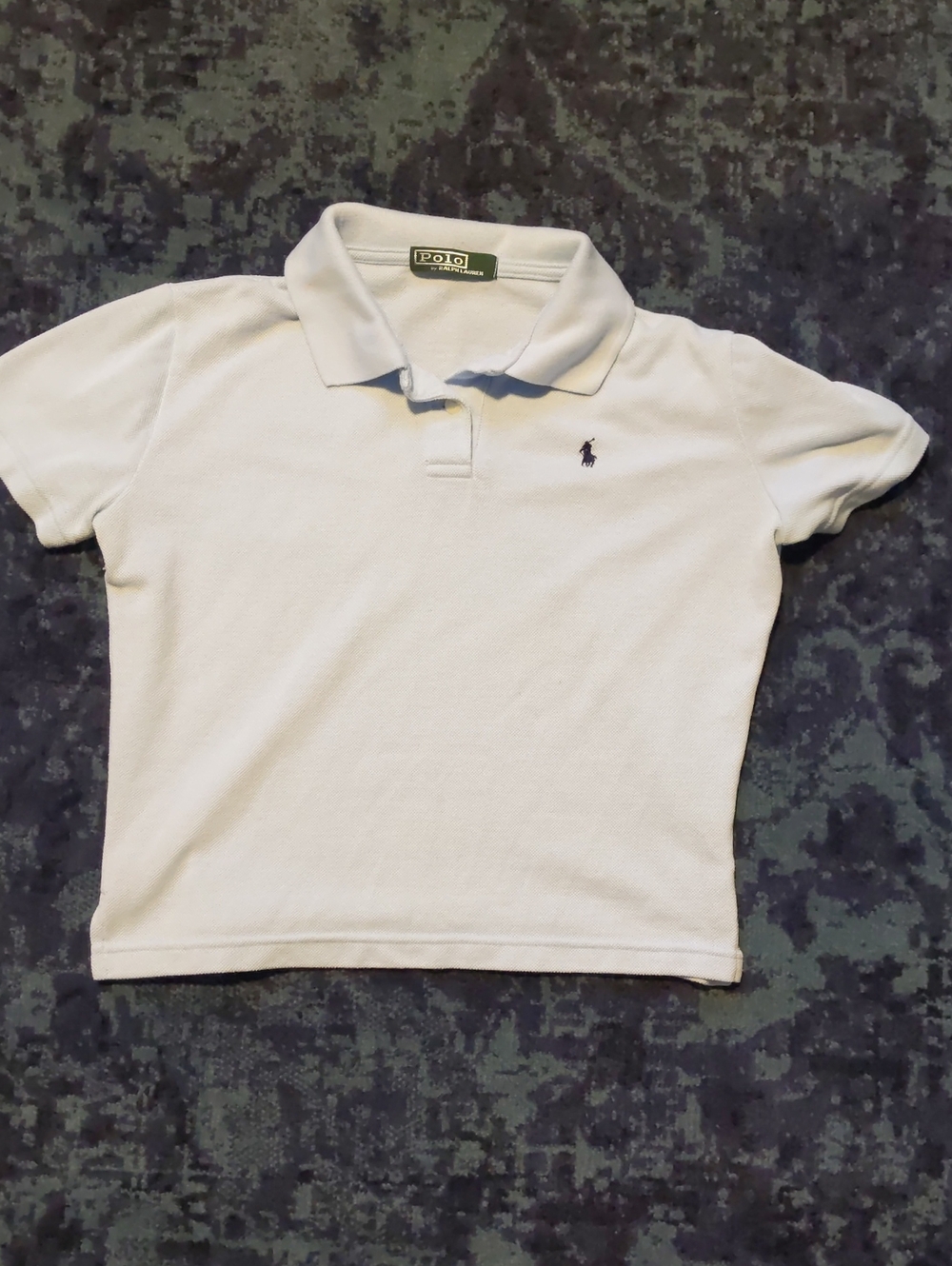 Ralph Lauren White Kids Polo with Navy Pony